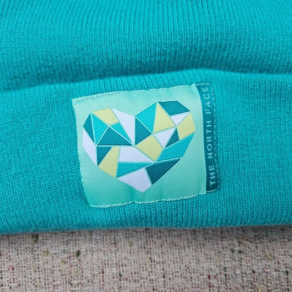 The North Face Boys Hat Winter Beannie Turquoise Blue Size M/M Junior New